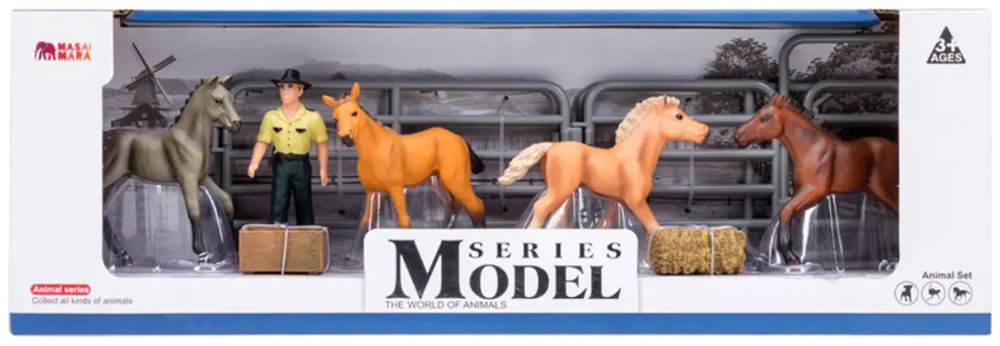 Игровой набор Masai Mara Мир диких животных: жеребята, 8 предметов