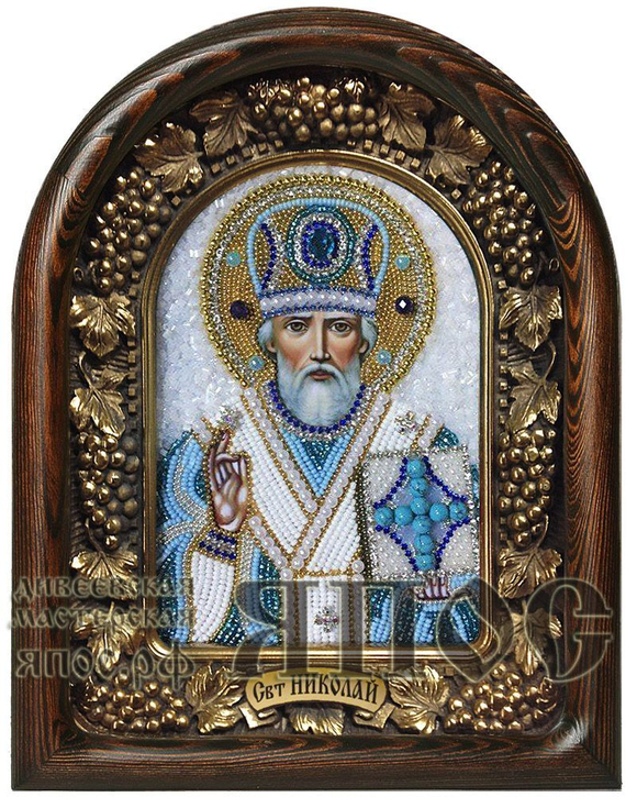 Икона Николай Чудотворец бисер