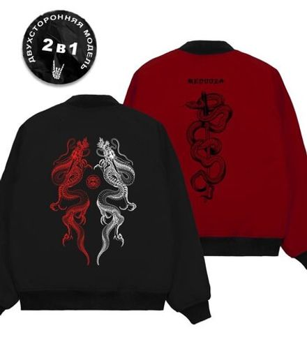 Бомбер MEDOOZA 2-сторон. "Dragon Twins/Katana