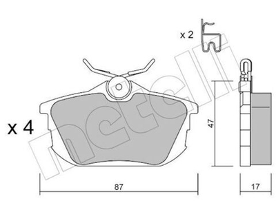 METELLI - 2203470-MEE - Brake Pad Set, disc brake