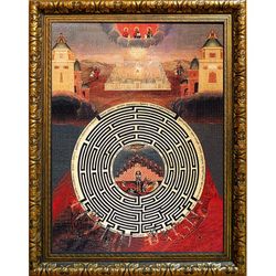 Лабиринт духовный. Икона на холсте.