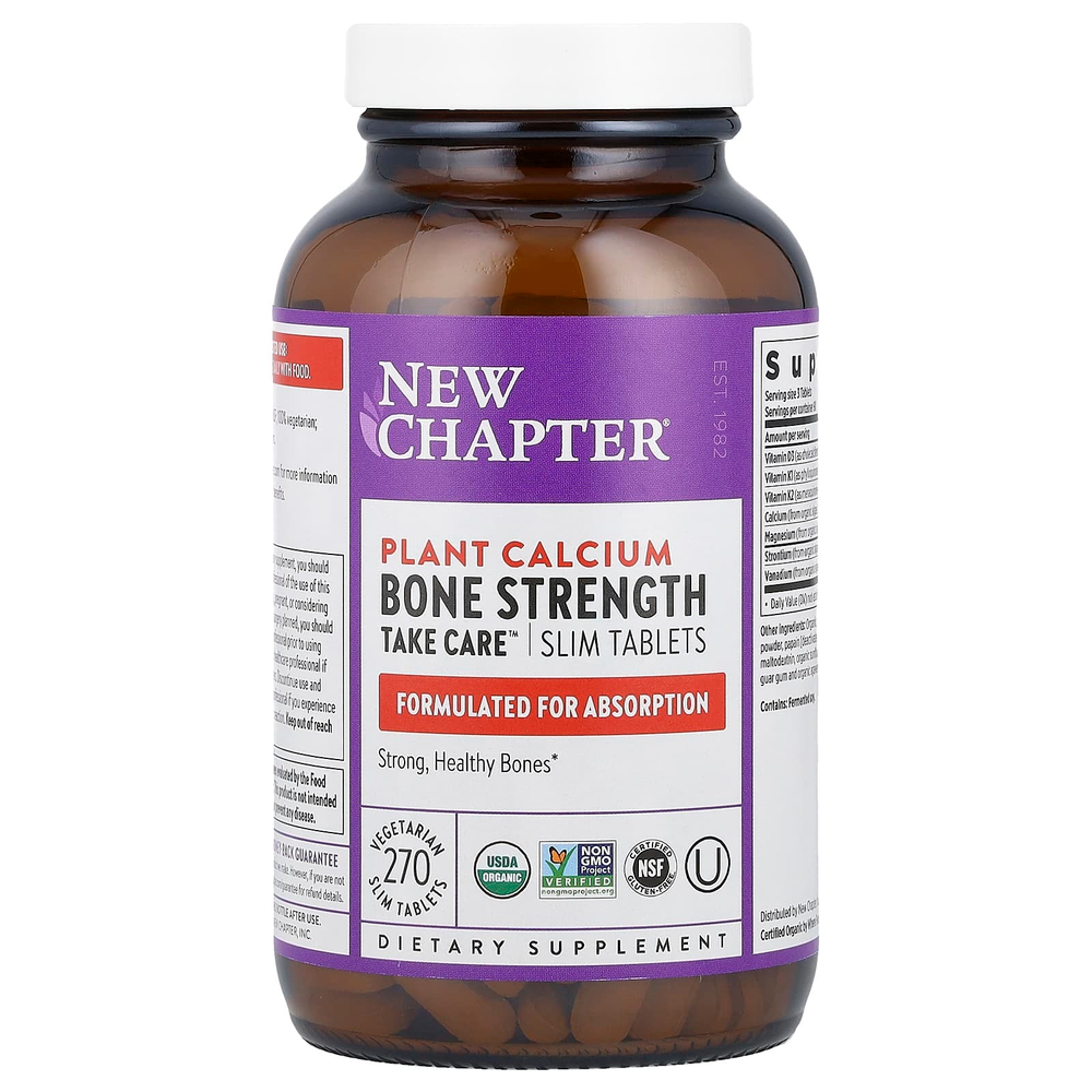 New Chapter, Plant Calcium, Bone Strength Take Care ™, 270 вегетарианских таблеток