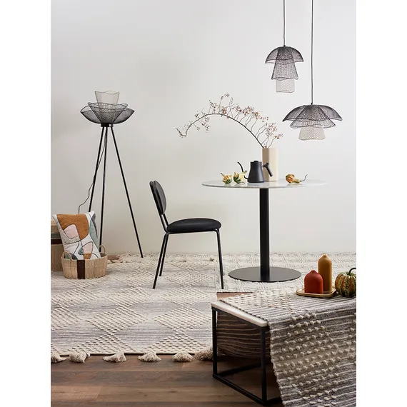 Светильник подвесной Vinger, Ø48х30 см, черный/серый/белый