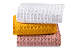 Набор полотенец кухонных Wo Home Valencia 50х70см 3шт белый/желтый/розовый