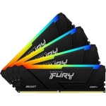 Память оперативная Kingston 32GB 3200MT/s DDR4 KF432C16BB2AK4/32 CL16 DIMM (Kit of 4) FURY Beast RGB