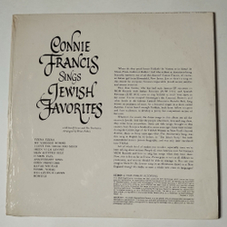 Винтажная виниловая пластинка LP Connie Francis With Geoff Love And His Orchestra Sings Jewish Favorites (USA 1960)