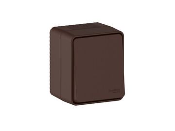 ATLASDESIGN PROFI IP54 О/У 1-клавишный ПЕРЕКЛЮЧАТЕЛЬ, сх.6, 10АХ, КОРИЧНЕВЫЙ