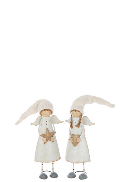 Декор "Ангел со звездой/Ангел с сердечком" средний в ассортименте 12,5x8x42см