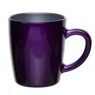 Кружка стеклянная 340мл «Металлик» пепл 55531SLBD46