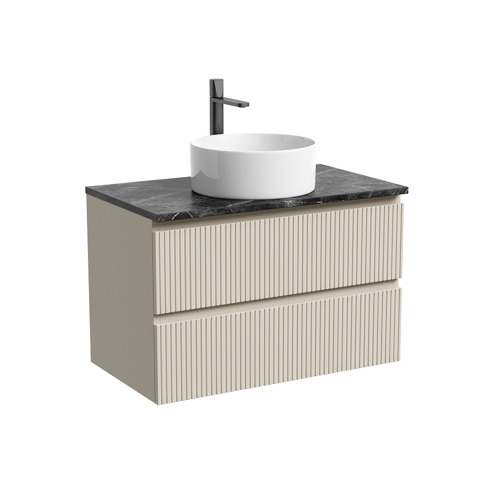 Тумба подвесная Sancos Snob T, Beige Soft 790х445х500, под столешницу с отверстием под смеситель, цвет Black Sky