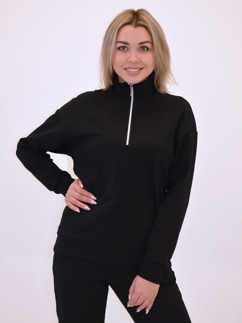 С-1823 Костюм из футера женский / Анорак и джоггеры