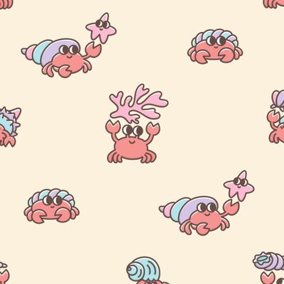 Милые крабики в каваи стиле