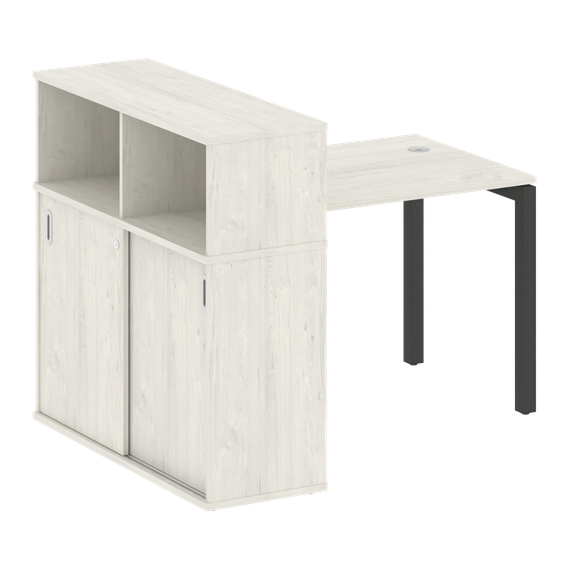 Метал Систем Куатро Стол письменный с шкафом-купе на П-образном м/к 50БП.РС-СШК-3.1 Т