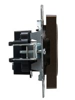 BRITE Розетка 1-местная без заземления без защитных шторок 10А РС10-1-0-БрТБ темная бронза IEK
