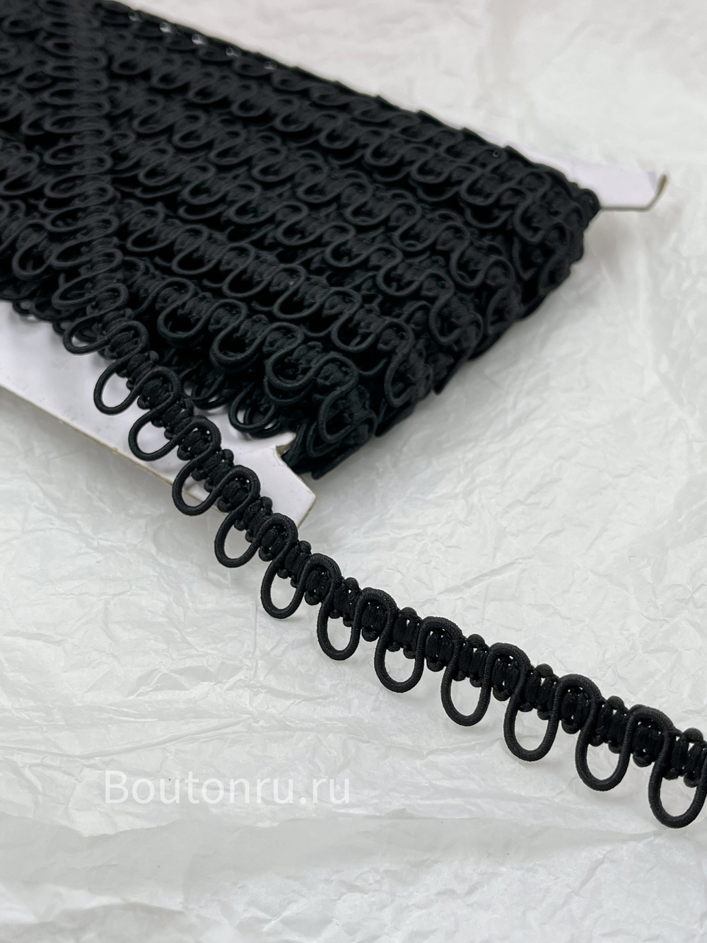 Тесьма2 с эластичными петлями черная
