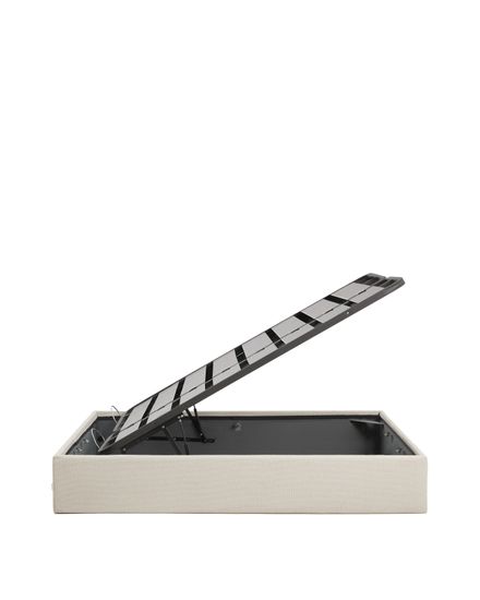 Основание кровати Nelzi из шенилла цвета экрю для матраса 160 x 200 см