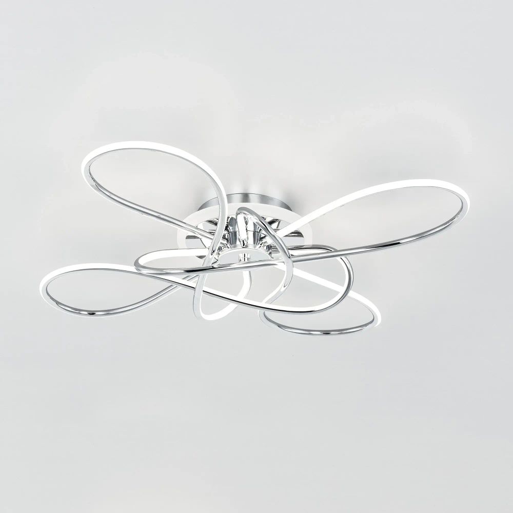 Citilux Джемини CL229B141E LED RGB Люстра с пультом Хром