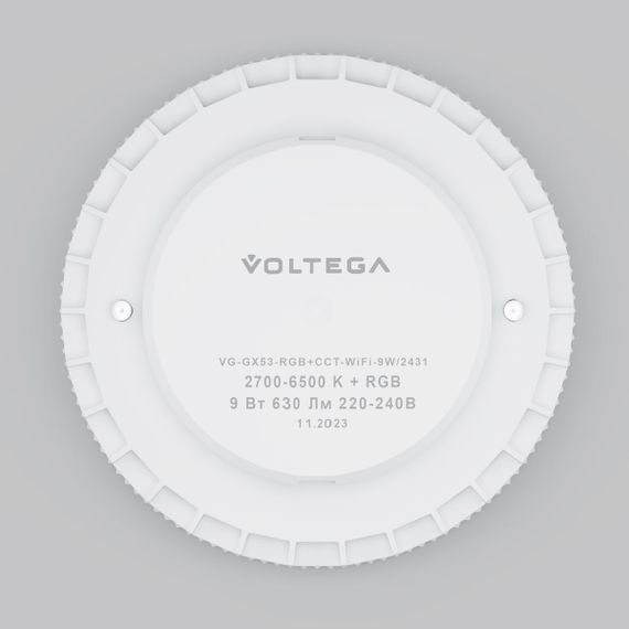 Лампа светодиодная Voltega Wi-Fi GX53 9W 2700K-6500K MIX-RGB белая 2431