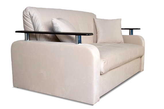 Диван Денвер 1,2 - Velutto 17 бежевый/ коричневая накладка