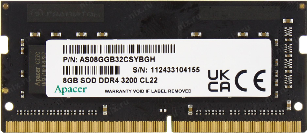 Модуль памяти Apacer DDR4 SODIMM 8Gb <PC4-25600> CL22
