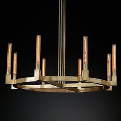 Люстра На Штанге Canelle Round Chandelier 8 Modern Brass By Imperiumloft