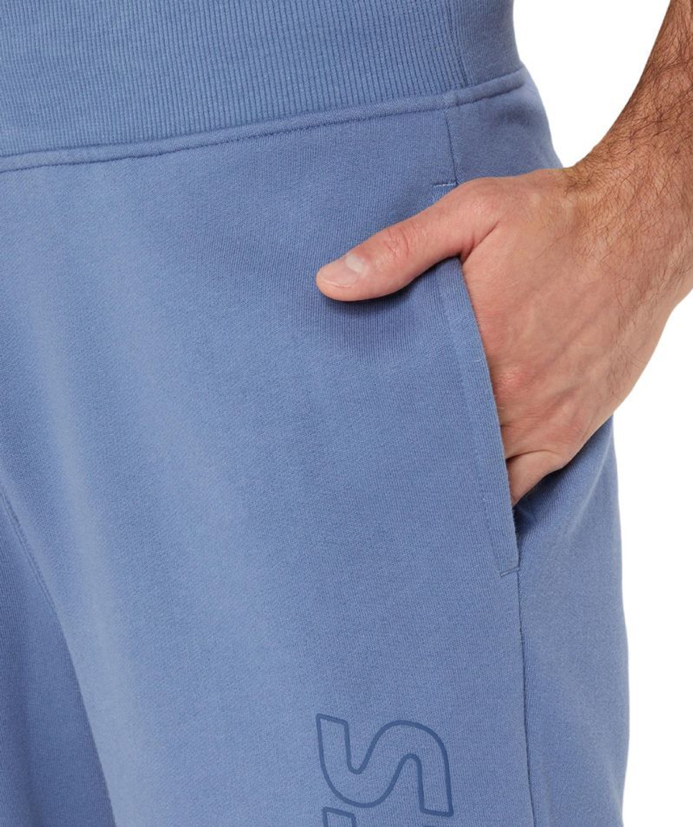 Мужские теннисные штаны Asics Logo Sweatpant - небесный