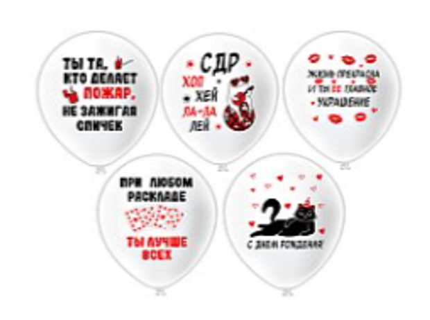 шары с надписями и рисунками № 115