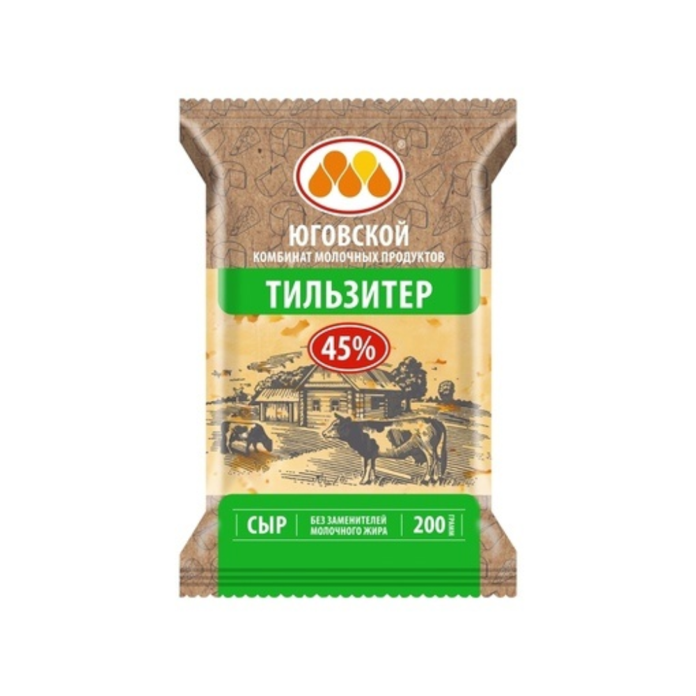 Сыр Молочный стандарт Тильзитер 200гр