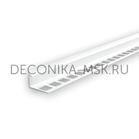 Раскладка для плитки внутренняя DECONIKA 8мм 2.5м Белый глянцевый, Д-Пл8-В-001БГ