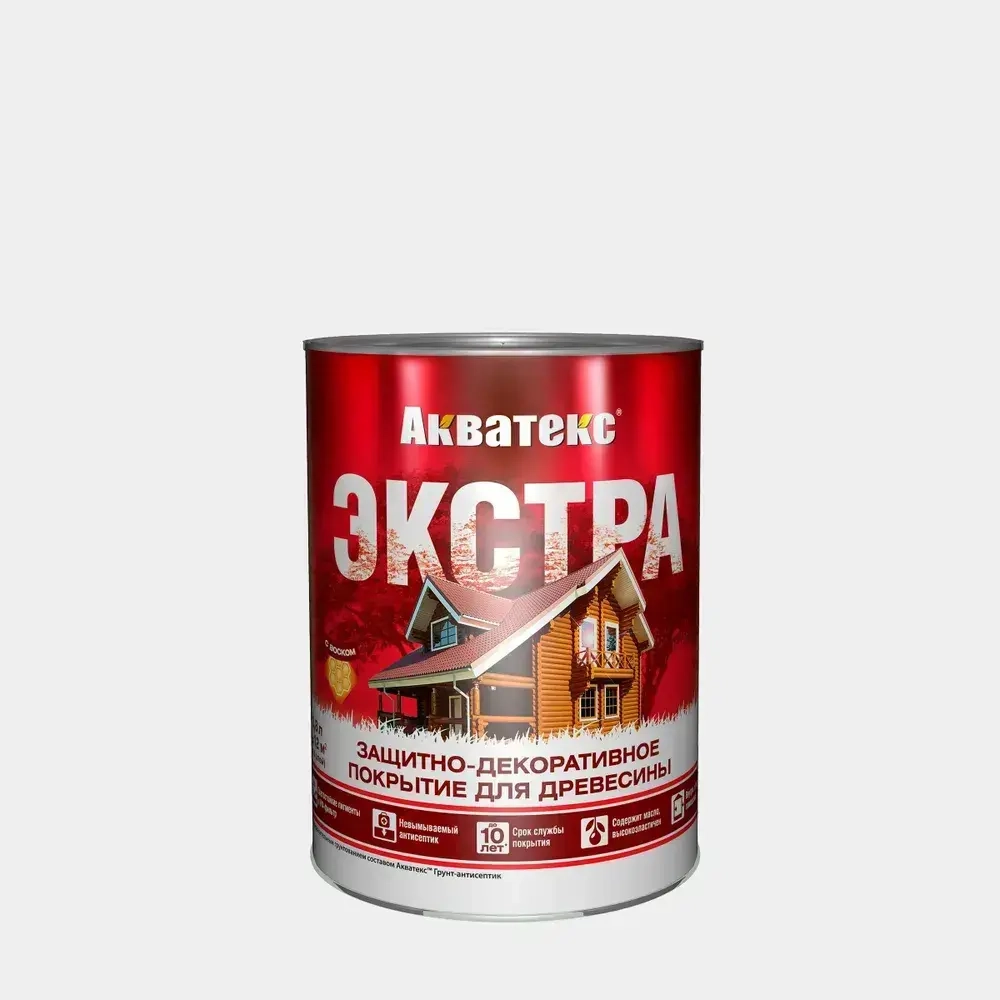 Акватекс Экстра, цвет Палисандр, 0,8 л, пропитка по дереву, защитно-декоративное покрытие для древесины