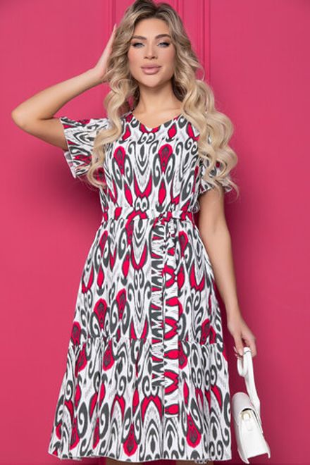 Платье "Малика" (бело-красное) П8832 LT Collection