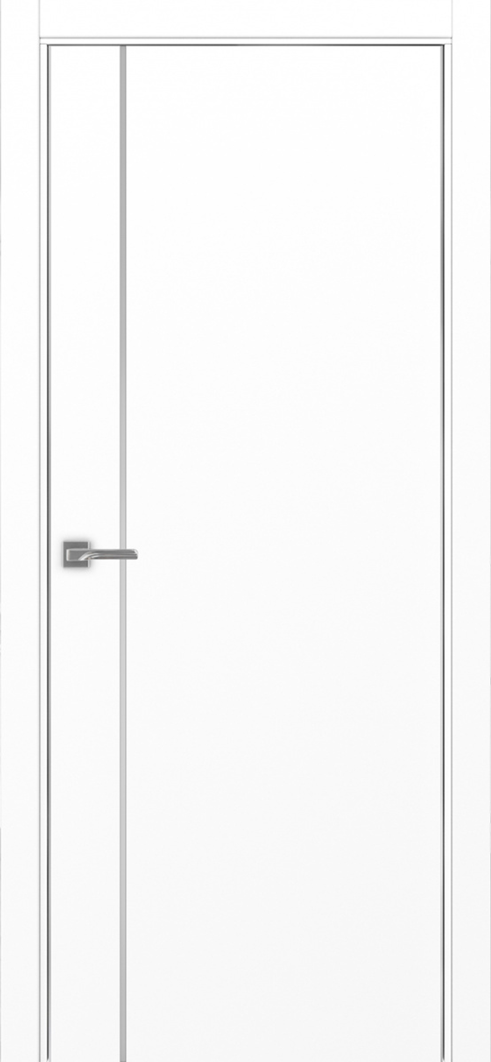 Межкомнатная дверь Optima Porte НЕАПОЛЬ 204 Молдинг SC (матовое серебро), Алюминиевая кромка SC (матовое серебро) с 2-х сторон
