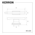 Ручка-кнопка, матовый черный RK-108 BL