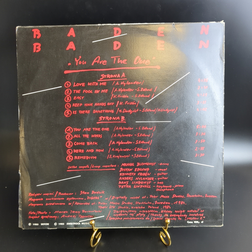 LP BADEN BADEN - You Are The One. Жанр: рок, поп. Виниловая пластинка 12 дюймов. WIFON Польша. 1985 год.