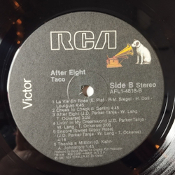 Винтажная виниловая пластинка LP Taco After Eight (USA 1982)