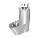 Комби-система унитаз и раковина левый нерж. сталь NOFER 13123.L  матовый