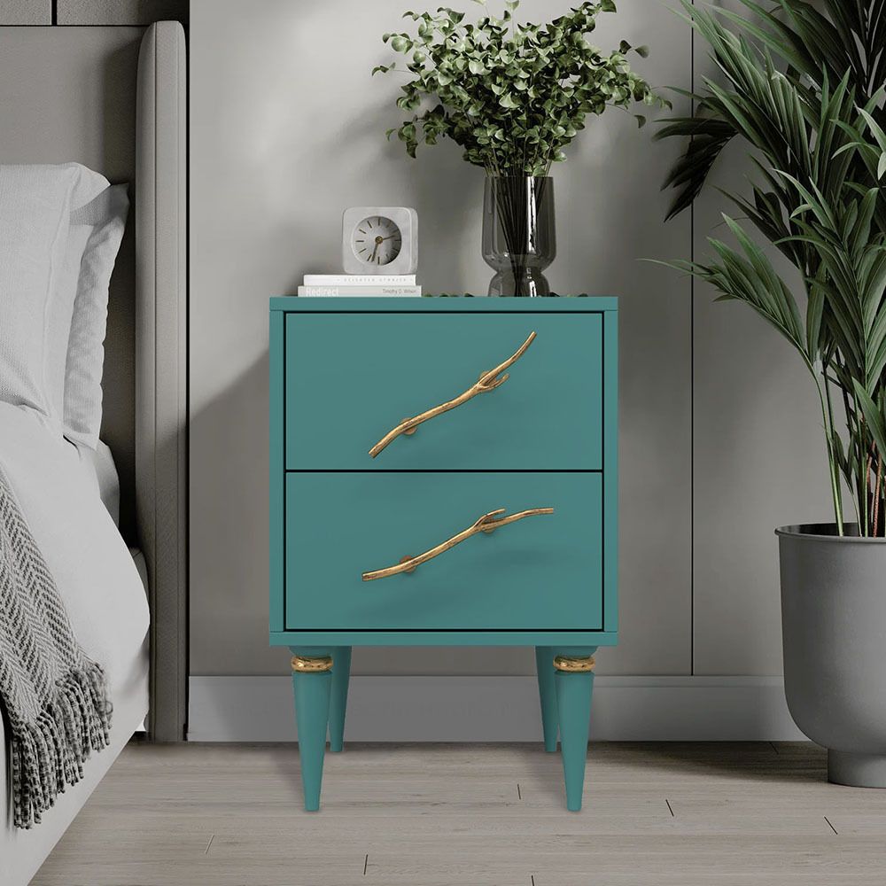 Тумба Арт Колор matte Классик Голд Пастельно-синий матовый