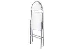 Стул на металлокаркасе Gikat белый полимер / светлый мусс