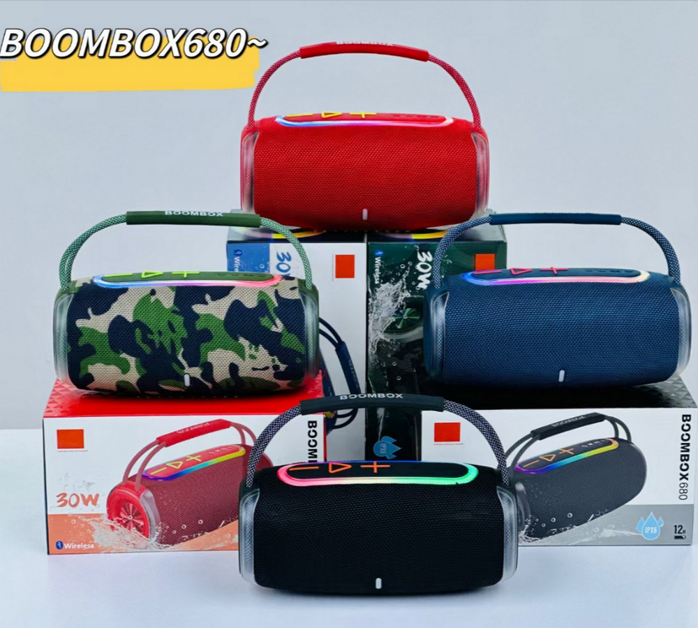 Беспроводная колонка BoomBox 680 (30W TF USB TWS) RGB light