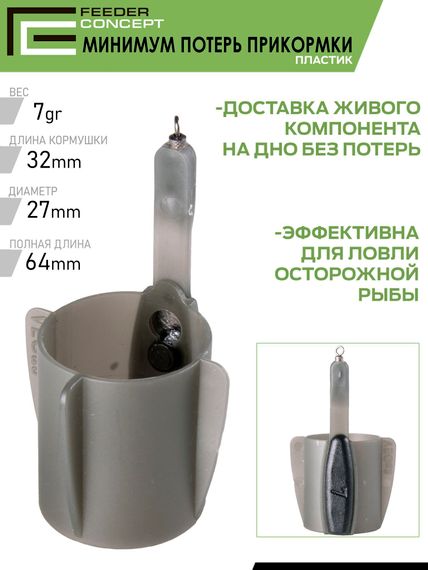 Набор пластиковых фидерных кормушек FC M6 МИНИМУМ ПОТЕРЬ ПРИКОРМКИ 6шт. (коробочная версия)