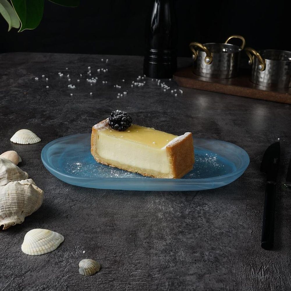 Блюдо овальное 21*11,5*2 см   матовое стекло P.L. Proff Cuisine [6]