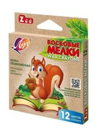 Набор воск. мелков ZOO 12 цв. шестигранные