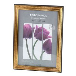 Фоторамка Interior Office 2 серия 286/ 10х15 золото пластиковая