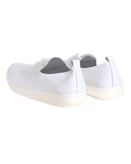 Полуботинки с перфорацией белые, ПУ (ЧЗ)