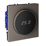 Терморегулятор электронный VOLTUM S70 с индикацией и датчиком, для теплого пола, (капучино)