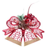 Украшение новогоднее «Лесной звон» 27*23 см, Красный/золото