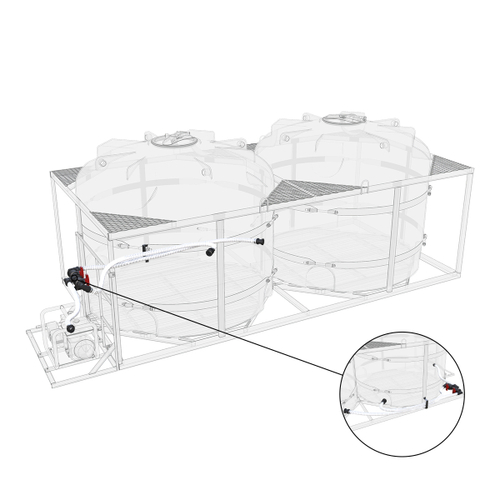 Комплект слива торцевой для мотопомпы G2 на две емкости TR ЭкоПром(7,7кг;) - арт.557436