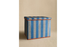 Zara Home Корзина из плетёной бумаги, цвет синий, 40 см