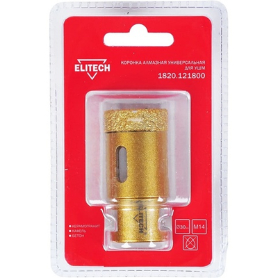 Коронка алмазная ELITECH 30мм*М14
