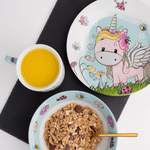 Набор посуды керам, 3 шт, Единорог, тар 17,5см,сал 15см,круж 230мл, Daniks, C518